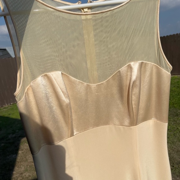 Vintage Blacktie Oleg Cassini nude champagne gala holiday dress - Picture 15 of 16